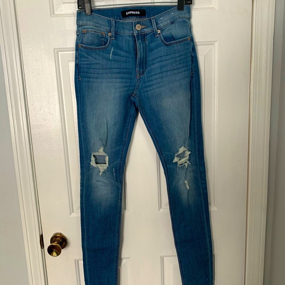Express Distressed Skinny Jean